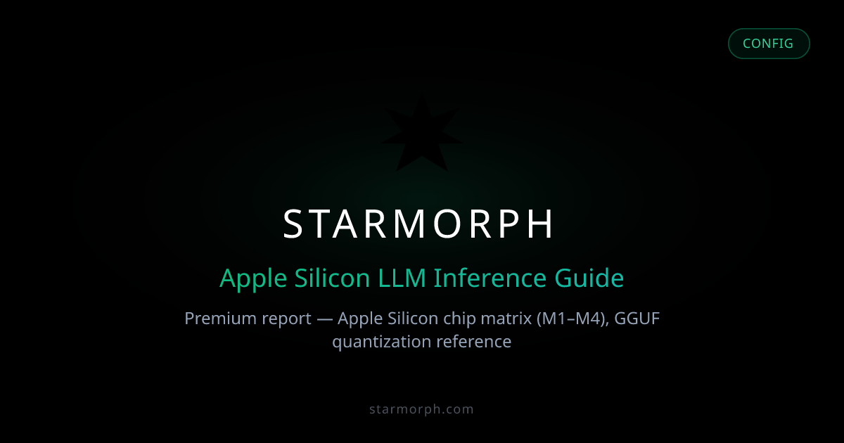 Apple Silicon LLM Inference Guide | Starmorph Config | Starmorph